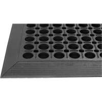 Competitor Series Mats, Slotted, 3' x 5' x 7/8", Black, Natural Rubber Ontario Packaging
