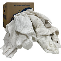 Boîte de chiffons d'essuyage, Tissu &eacute;ponge, Blanc, 10 lb Ontario Packaging