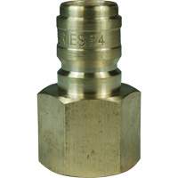 DQC E-Series Straight Through Interchange Plug, Brass, 3/4", Female NPTF, 1700 PSI Ontario Packaging