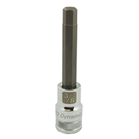 SAE Long Bit Socket, 3/8" x 3.94" L, 1/2" Drive Ontario Packaging