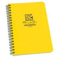 Side-Spiral Notebook, Soft Cover, Yellow, 64 Pages, 4-5/8" W x 7" L NKF440 | Ontario Packaging