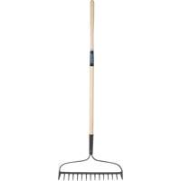Heavy-Duty Bow Rake, Wood Handle, 58" L, 15" Blade, 15 Tines Ontario Packaging