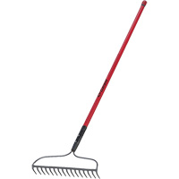 Bow Rake, Fibreglass Handle, 66" L, 16-4/5" Blade, 16 Tines Ontario Packaging