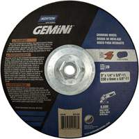 Gemini&reg; Saucer Wheel, 9" x 1/4", 5/8"-11 Arbor, Aluminum Oxide, Type 28 Ontario Packaging