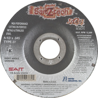 Disque de coupe Z-Tech, 4-1/2" x 0,045", Arbre de 7/8", Type 27, Zirconium, 13 300 Tr/min Ontario Packaging