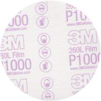 Disque de finition en pellicule Hookit, dia 5", Grain P1000, Oxyde d'aluminium Ontario Packaging