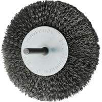 Circular Crimped Wire End Brushes, 4", 0.008" Fill, 1/4" Shank Ontario Packaging