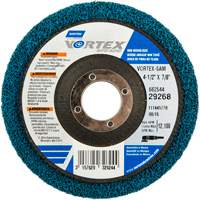 Vortex Non-Woven Disc, 4-1/2" Dia. x 1/2" W, 7/8" Arbor, Aluminum Oxide NV163 | Ontario Packaging