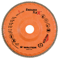 Disques &agrave; lamelles Enduro-Flex, 6" x 7/8", Type 27, Grain 40, Zirconium Ontario Packaging