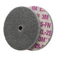 Scotch-Brite EXL Unitized Wheel, 6" x 1/4", 1/4" Arbor, Fine Grit, Aluminum Oxide/Ceramic/Zirconium Ontario Packaging