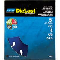 Dialast RightCut Cut-Off Wheel, 5" x 0.05", 7/8" Arbor, Type 01/41, Diamond, 12225 RPM Ontario Packaging
