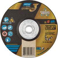 Quantum3 Grinding & Cutting Wheel, 6" x 1/8", 5/8"-11 Arbor, Type 27, 24 Grit, Ceramic Alumina Ontario Packaging