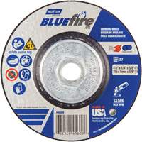 BlueFire&reg; XXL Grinding Wheel, 4-1/2" x 1/4", 5/8" Arbor, Ceramic Alumina, Type 27 Ontario Packaging