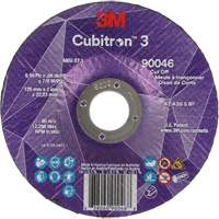 Cubitron 3 Cut-Off Wheel, 5" x 0.09", 7/8" Arbor, Type T27, Ceramic, 12250 RPM Ontario Packaging