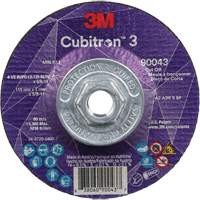 Cubitron 3 Cut-Off Wheel, 4-1/2" x 1/8", 5/8"-11 Arbor, Type T27, Ceramic, 13300 RPM Ontario Packaging