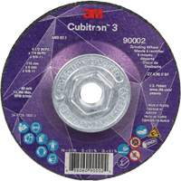 Meule a moyeu d&eacute;port&eacute; Cubitron 3, 4-1/2" x 1/4", Arbre 5/8"-11, C&eacute;ramique, Type T27 Ontario Packaging