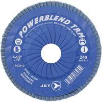 Powerblend TRM Trimmable Flap Disc, 4-1/2" x 7/8", Type 29, Z40 Grit, Zirconium Ontario Packaging