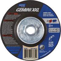 Gemini XXL Grinding Wheel, 4-1/2" x 1/4", 5/8"-11 Arbor, Aluminum Oxide, Type 27 Ontario Packaging