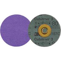 Disque en fibre Roloc Cubitron 3, 3" dia., Grain 80+, C&eacute;ramique Ontario Packaging
