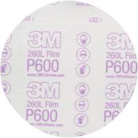 Hookit Finishing Film Abrasive Disc 260L 00971, 6" Dia., P600 Grit, Aluminum Oxide Ontario Packaging