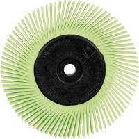 Brosse radiale en soies de pr&eacute;cision type A PN-RB avec adaptateur Scotch-Brite , C&eacute;ramique, Grain 50+, 6" dia. Ontario Packaging
