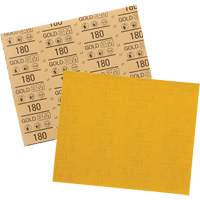 Gold Abrasive Sheet 12545, 9" x 11", 180 Grit, Aluminum Oxide Ontario Packaging
