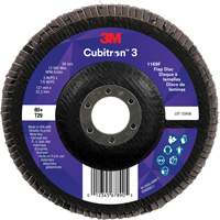 Cubitron 3 Conical  Flap Disc 1169F, 5" x 7/8", Type T29, 80+ Grit, Ceramic Ontario Packaging