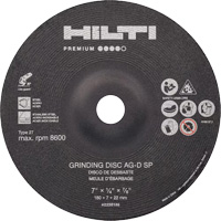 Meules de premi&egrave;re qualit&eacute; AG-D SP, 5" x 1/4", Arbre 7/8", Zirconium, Type 27 Ontario Packaging