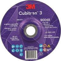 Cubitron 60+ Grit 3 Cut-Off Wheel, 6" x 0.045", 7/8" Arbor, Type T27, Ceramic, 10200 RPM Ontario Packaging