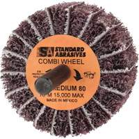 Standard Abrasives Buff and Blend Combi-Wheel 898001, 2" Dia. x 1" W, 1/4" Arbor, Aluminum Oxide Ontario Packaging