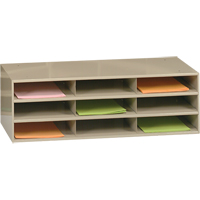 Data Organizers, Stationary, 9 Slots, Steel, 33-3/4" W x 11-5/8" D x 10-3/4" H Ontario Packaging