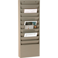 Literature Storage Racks, Stationary, 11 Slots, Steel, 13-1/4" W x 4-1/8" D x 36" H Ontario Packaging