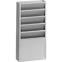 Literature Storage Racks, Stationary, 5 Slots, Steel, 9-3/4" W x 4-1/8" D x 21" H Ontario Packaging