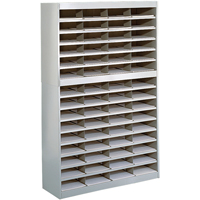 Heavy-duty Literature Organizers, Stationary, 60 Slots, Steel, 37-1/2" W x 12-3/4" D x 60" H Ontario Packaging