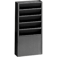 Literature Storage Racks, Stationary, 5 Slots, Steel, 9-3/4" W x 4-1/8" D x 21" H Ontario Packaging