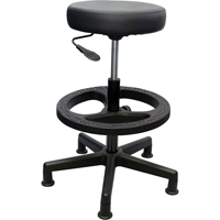 Tabouret de travail de s&eacute;rie 900, Stationnaire, Ajustable, 20" - 28", Vinyle Si&egrave;ge, Noir Ontario Packaging