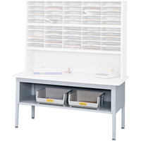 E-z Sort&reg; Mailroom Furniture-sorting Tables With Shelf-base Table With Shelf, 60" W x 28" D x 36" H, Laminate Ontario Packaging
