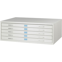 FacilTM Flat File Cabinets, 5 Drawers, 46" W x 32" D x 16-3/8" H OJ918 | Ontario Packaging