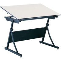 PlanMaster Height-Adjustable Drafting Table, 43" W x 29-1/2" - 37-1/2" H, Black OK005 | Ontario Packaging