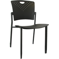 Chaises empilables MaxX StaxX, Polypropyl&egrave;ne, Hauteur 17-1/4", Capacit&eacute; 275 lb, Noir Ontario Packaging