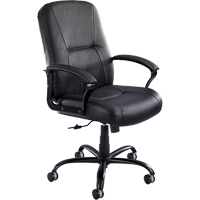 Serenity Big & Tall Chair, Leather, Black, 500 lbs. Capacity Ontario Packaging