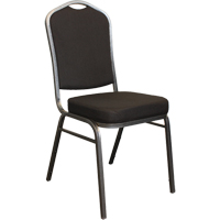 Chaises empilables, Tissu, Hauteur 37", Capacit&eacute; 275 lb, Noir Ontario Packaging