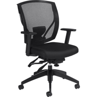 Multi-Tilter Arm Chairs, Fabric, Black, 300 lbs. Capacity Ontario Packaging