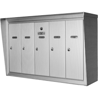 Single Deck Mailboxes, Wall -Mounted, 16" x 5-1/2", 3 Doors, Aluminum OP382 | Ontario Packaging