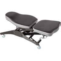 FLEX 3 Industrial Grade Ergonomic Chairs, Mobile, Adjustable, 13" - 27", Vinyl Seat, Black/Grey OP454 | Ontario Packaging