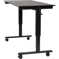 Adjustable Stand-Up Desk, Stand-Alone Desk, 48-1/2" H x 59" W x 29-1/2" D, Black OP532 | Ontario Packaging