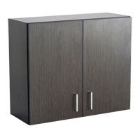 Modular Wall Cabinet, 30" H x 36" W x 15" D, 1 Shelves, Melamine, Asian Night/Black OP745 | Ontario Packaging