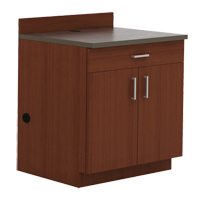 Modular Base Cabinet, Melamine, 39" H x 36" W x 25" D, Mahogany OP748 | Ontario Packaging