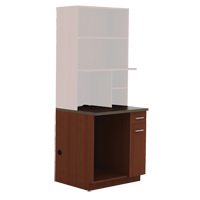 Modular Cabinet, Melamine, 39" H x 36" W x 25" D, Mahogany OP756 | Ontario Packaging
