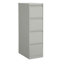 Vertical Filing Cabinet, Steel, 4 Drawers, 15-1/7" W x 25" D x 52" H, Grey Ontario Packaging